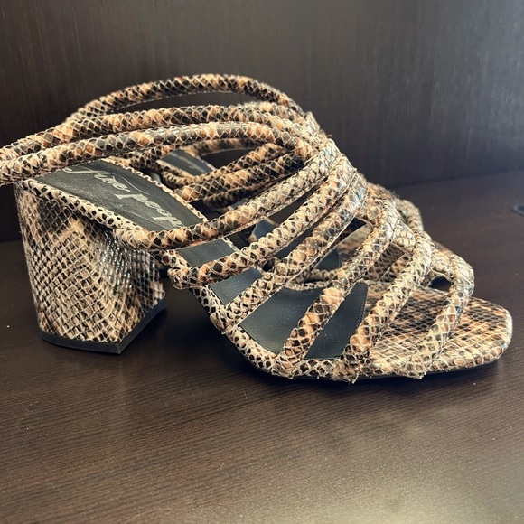 Free People Colette Cinched Heel Python - Picture 1 of 5